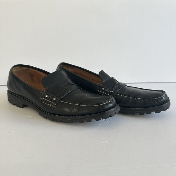Cole Haan Pinch Penny Loafer Women's 8.5 AA Black Lug‎ Sole Preppy Academia 90s - Picture 1 of 11
